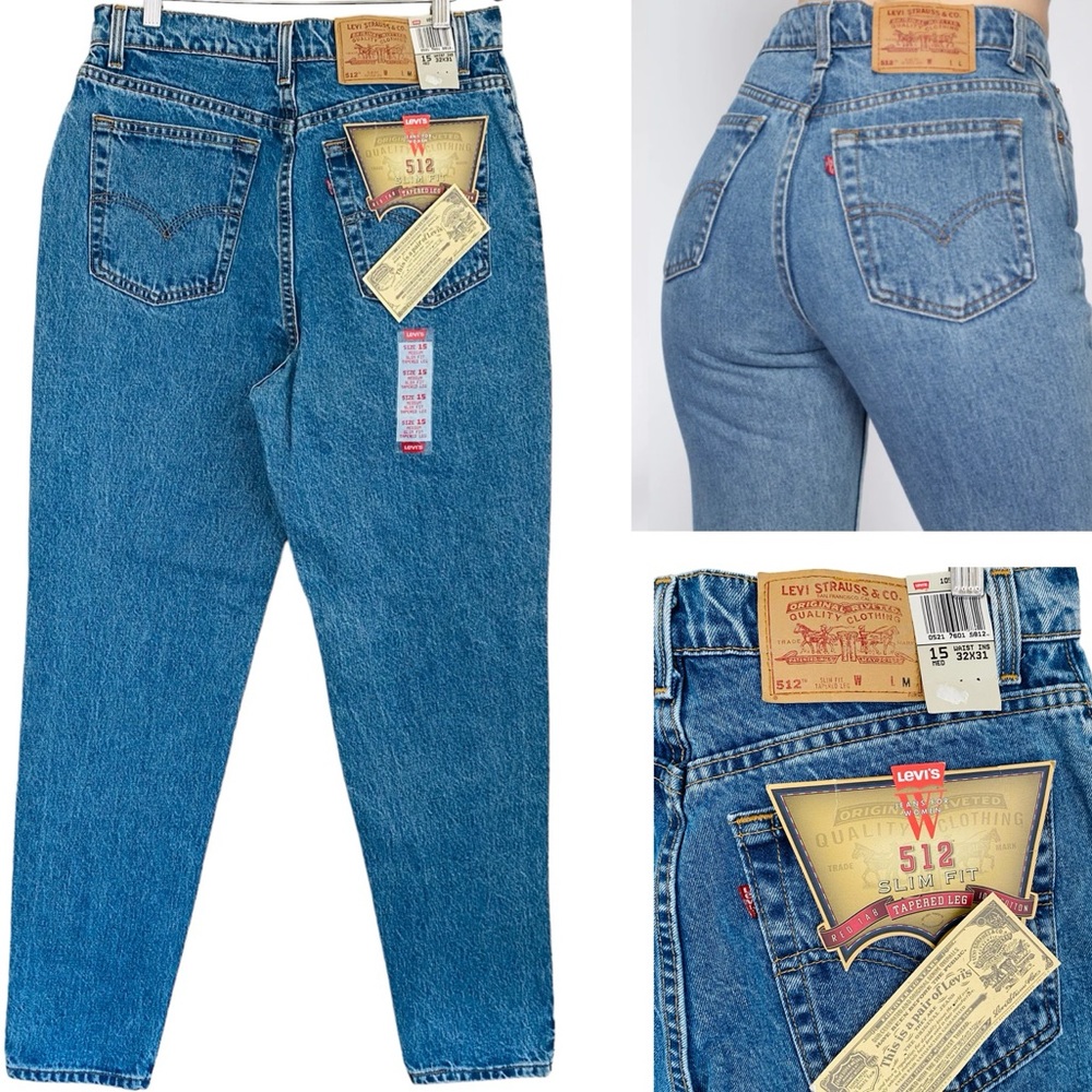 Levi’s RARE Vintage NWT 512 Medium Light Wash Straight Leg Jeans Size 32X31